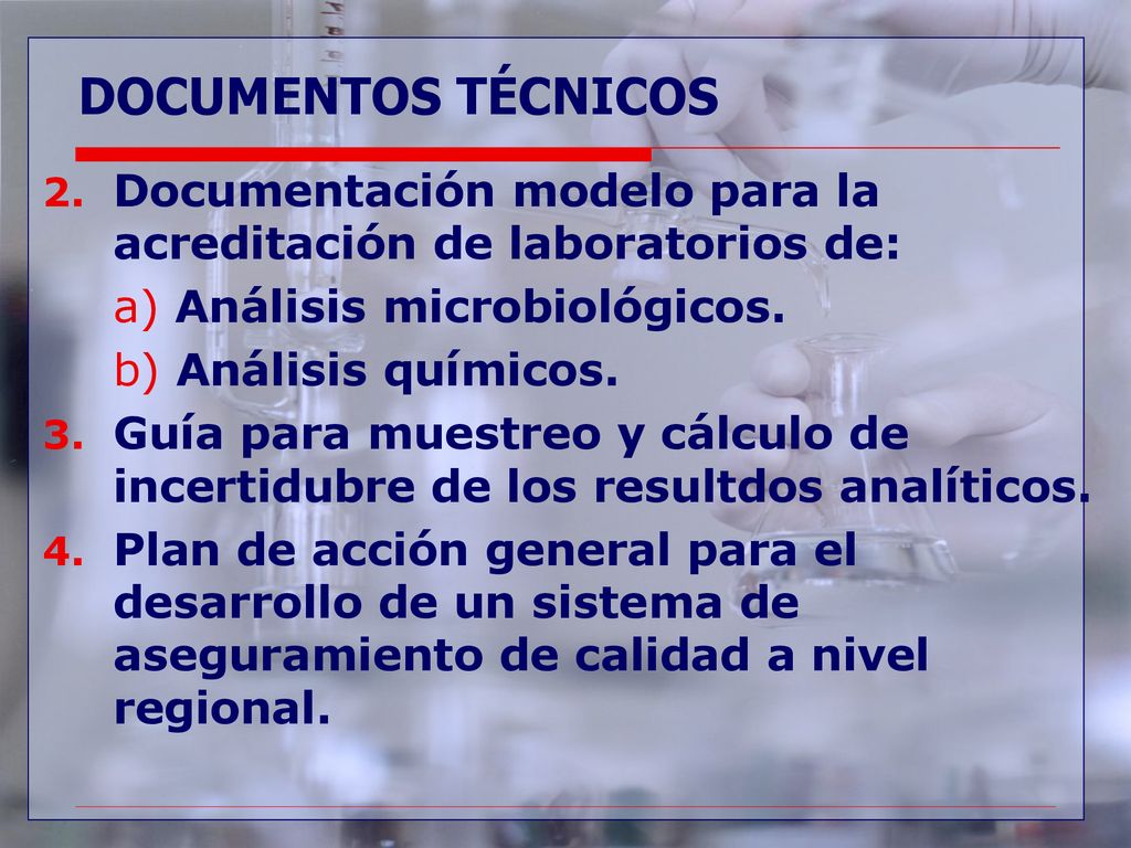 9/13/2018 DOCUMENTOS TÉCNICOS. Documentación modelo para la acreditación de laboratorios de: a) Análisis microbiológicos.