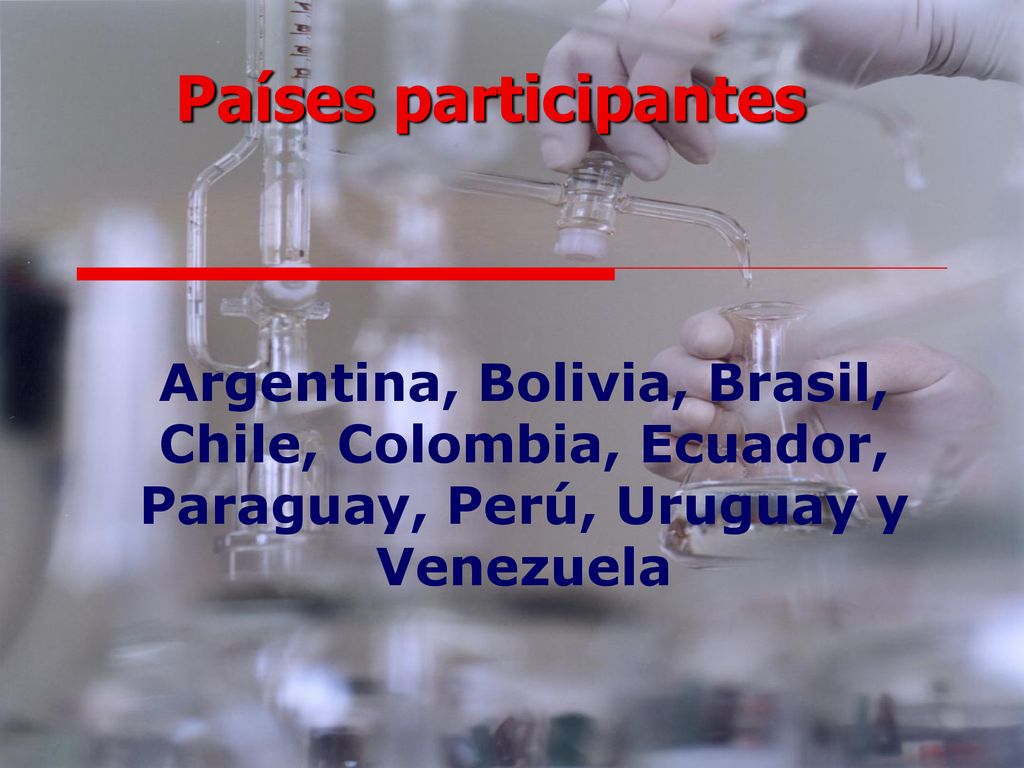 9/13/2018 Países participantes. Argentina, Bolivia, Brasil, Chile, Colombia, Ecuador, Paraguay, Perú, Uruguay y Venezuela.