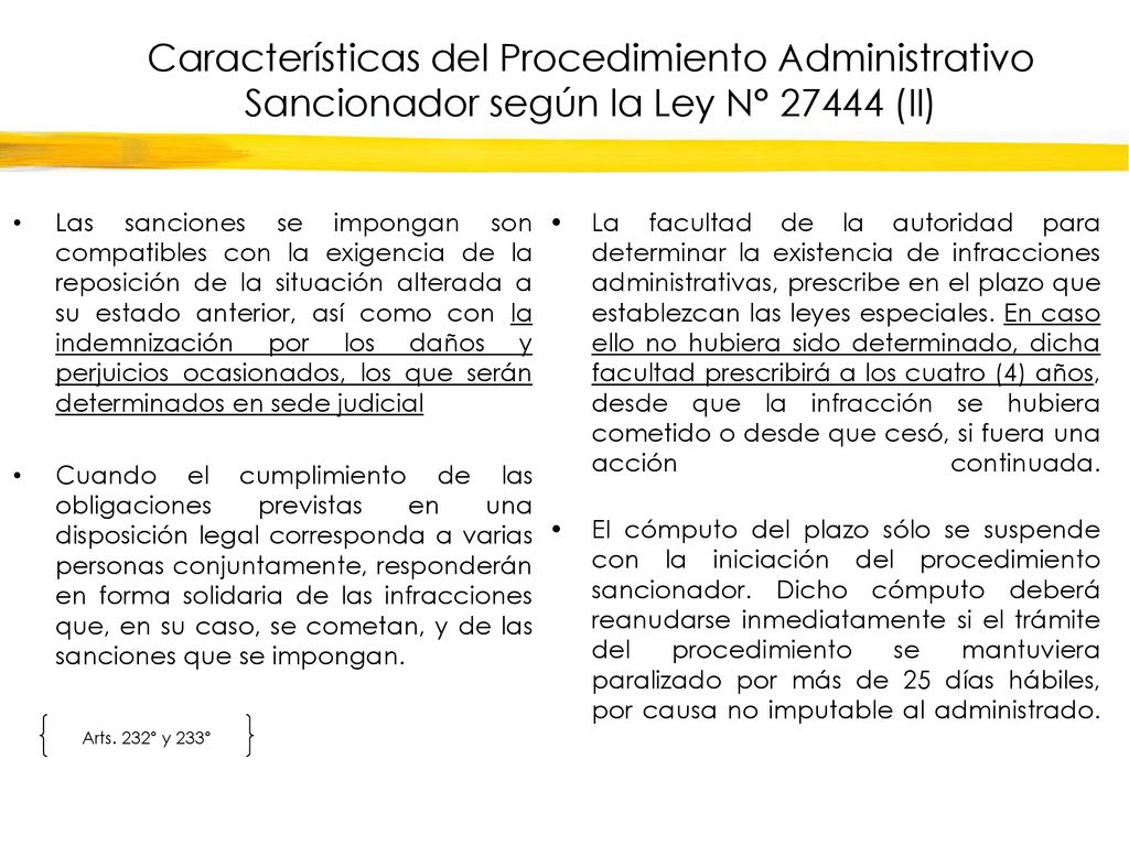 Características del Procedimiento Administrativo Sancionador según la Ley N° (II)