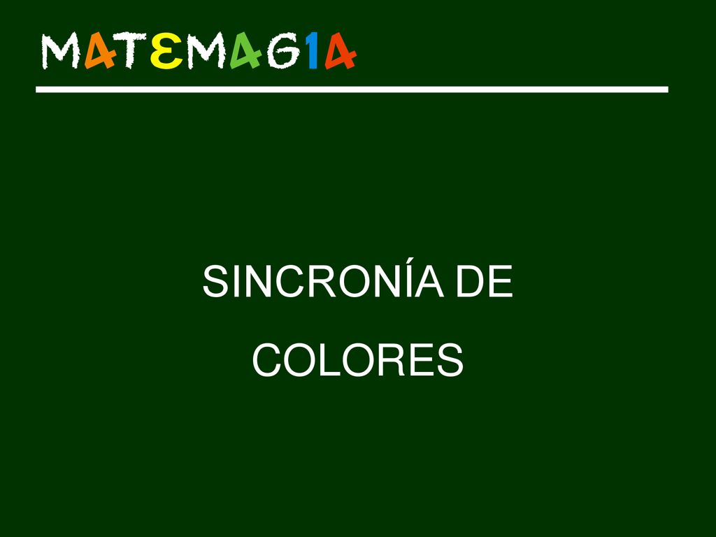 SINCRONÍA DE COLORES SINCRONÍA DE COLORES