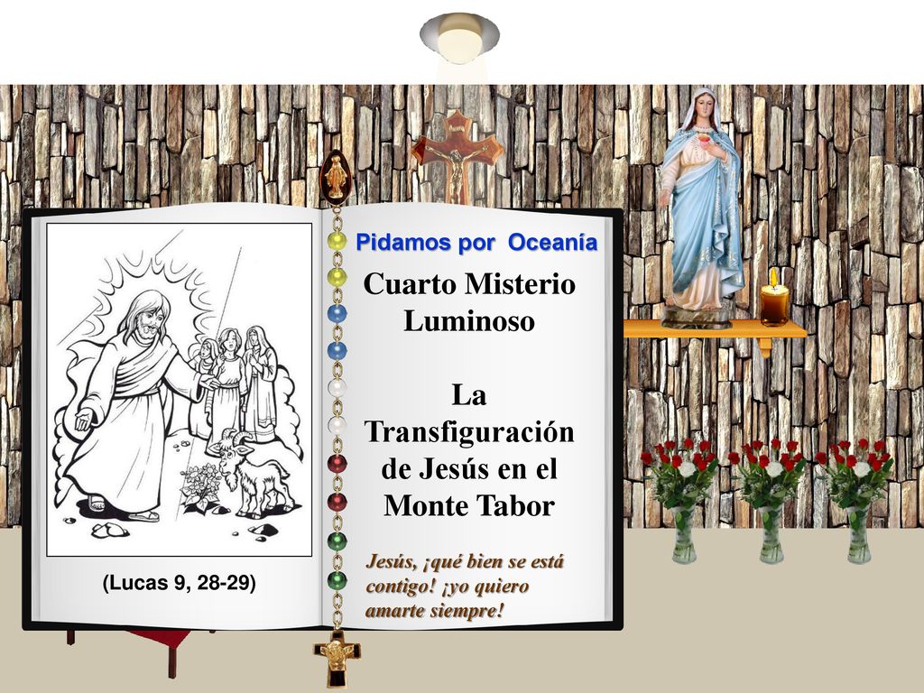 Cuarto Misterio Luminoso La Transfiguración de Jesús en el Monte Tabor