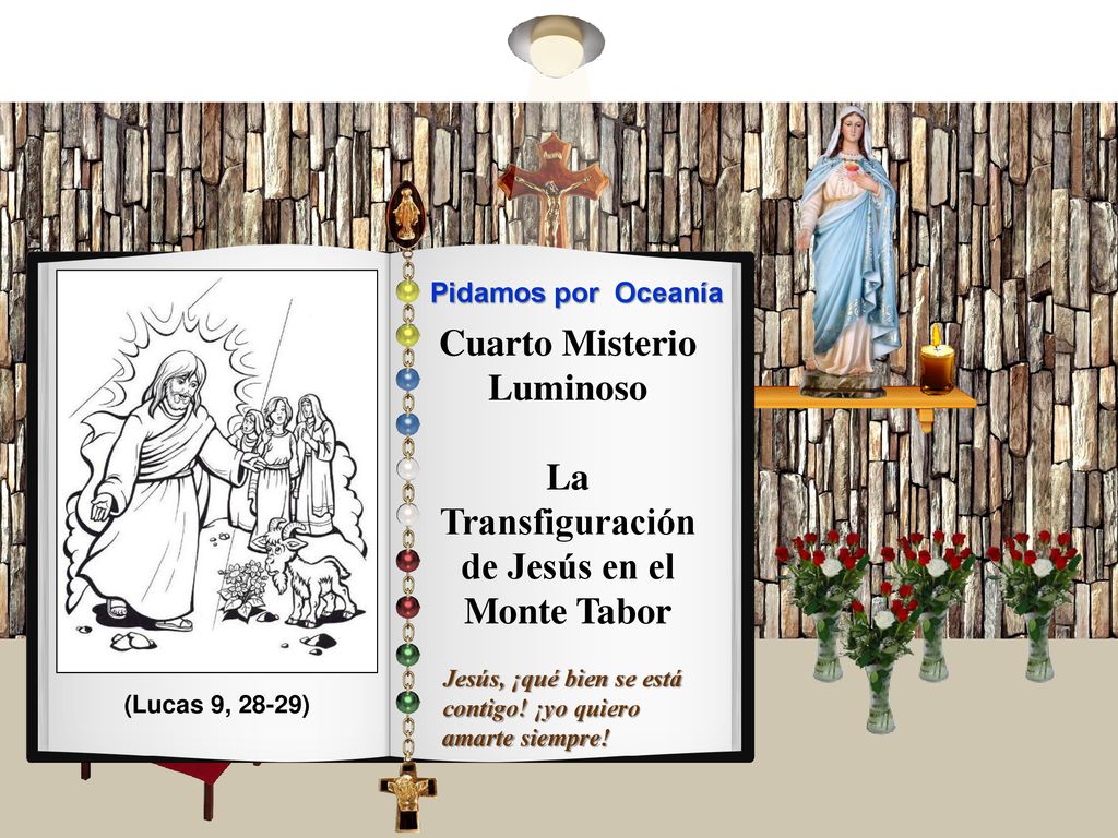 Cuarto Misterio Luminoso La Transfiguración de Jesús en el Monte Tabor