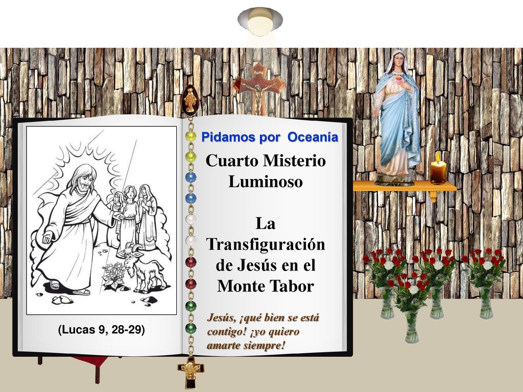 Cuarto Misterio Luminoso La Transfiguración de Jesús en el Monte Tabor