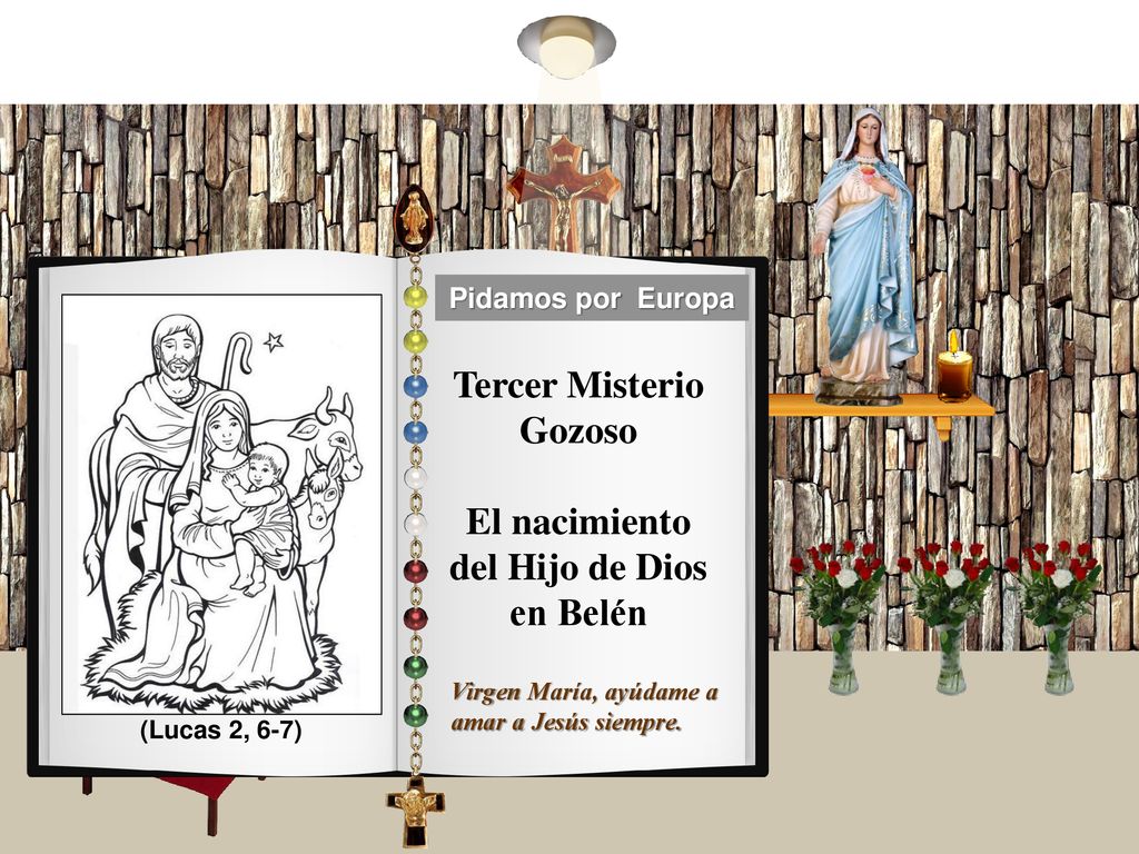 Tercer Misterio Gozoso El nacimiento del Hijo de Dios en Belén