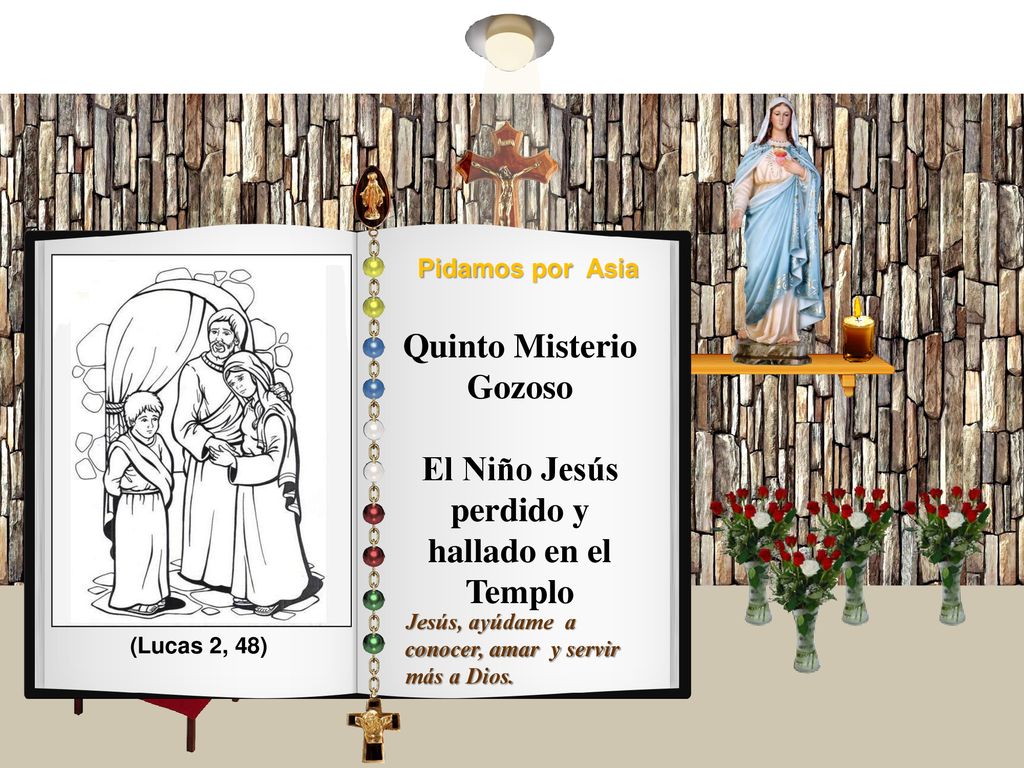 Quinto Misterio Gozoso El Niño Jesús perdido y hallado en el Templo