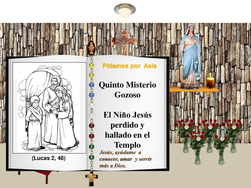 Quinto Misterio Gozoso El Niño Jesús perdido y hallado en el Templo