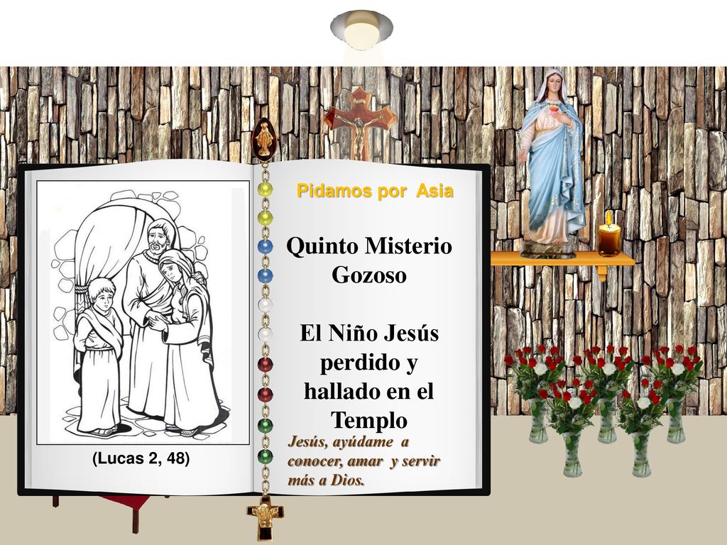 Quinto Misterio Gozoso El Niño Jesús perdido y hallado en el Templo