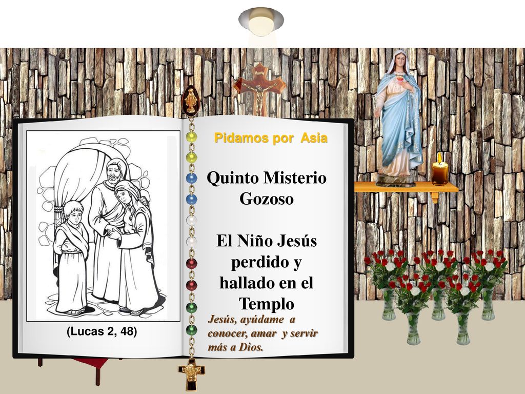 Quinto Misterio Gozoso El Niño Jesús perdido y hallado en el Templo