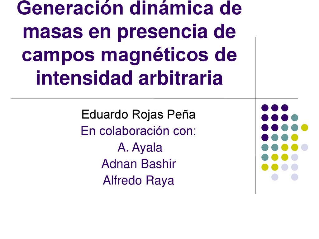 Generación dinámica de masas en presencia de campos magnéticos de intensidad arbitraria