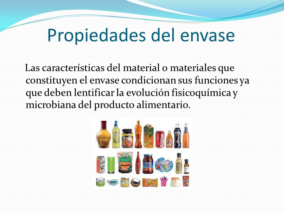 Propiedades del envase