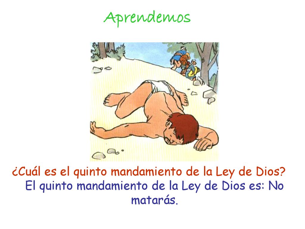 Aprendemos ¿Cuál es el quinto mandamiento de la Ley de Dios.