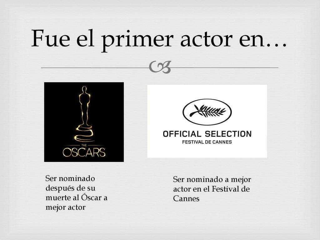 Fue el primer actor en… Ser nominado después de su muerte al Óscar a mejor actor.