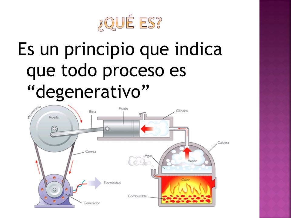 Es un principio que indica que todo proceso es degenerativo