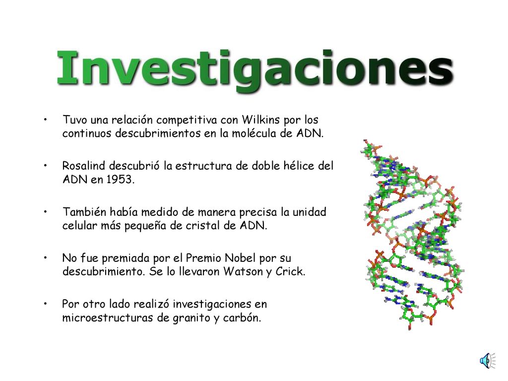 Tuvo una relación competitiva con Wilkins por los continuos descubrimientos en la molécula de ADN.