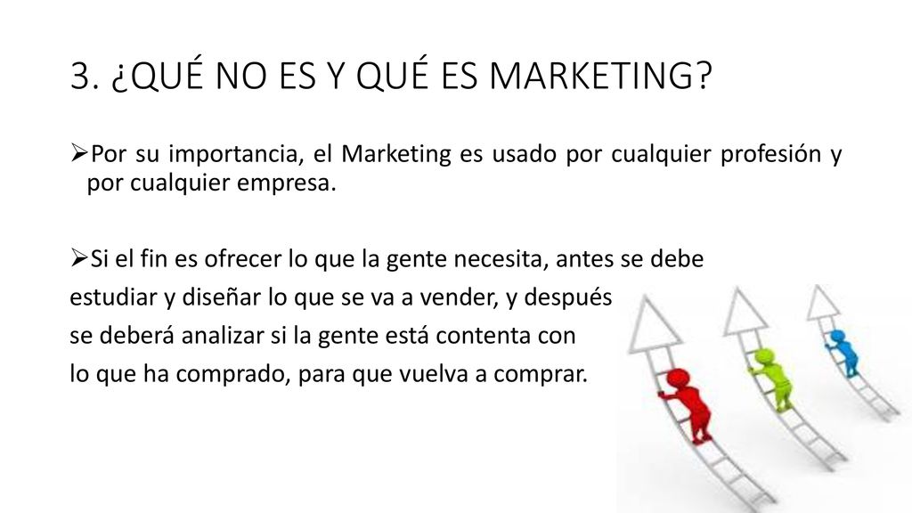 3. ¿QUÉ NO ES Y QUÉ ES MARKETING