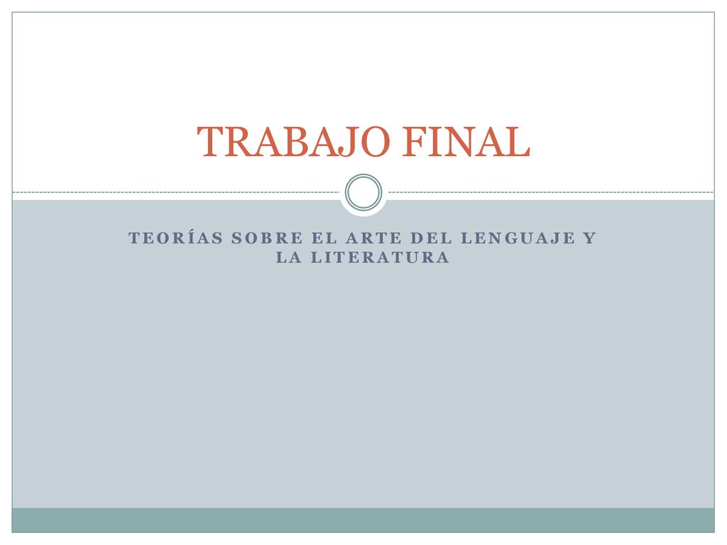 Teorías sobre el arte del lenguaje y la literatura