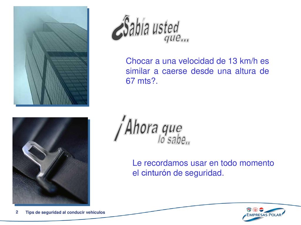 ¿ Sabía usted que... ¡ Ahora que lo sabe..
