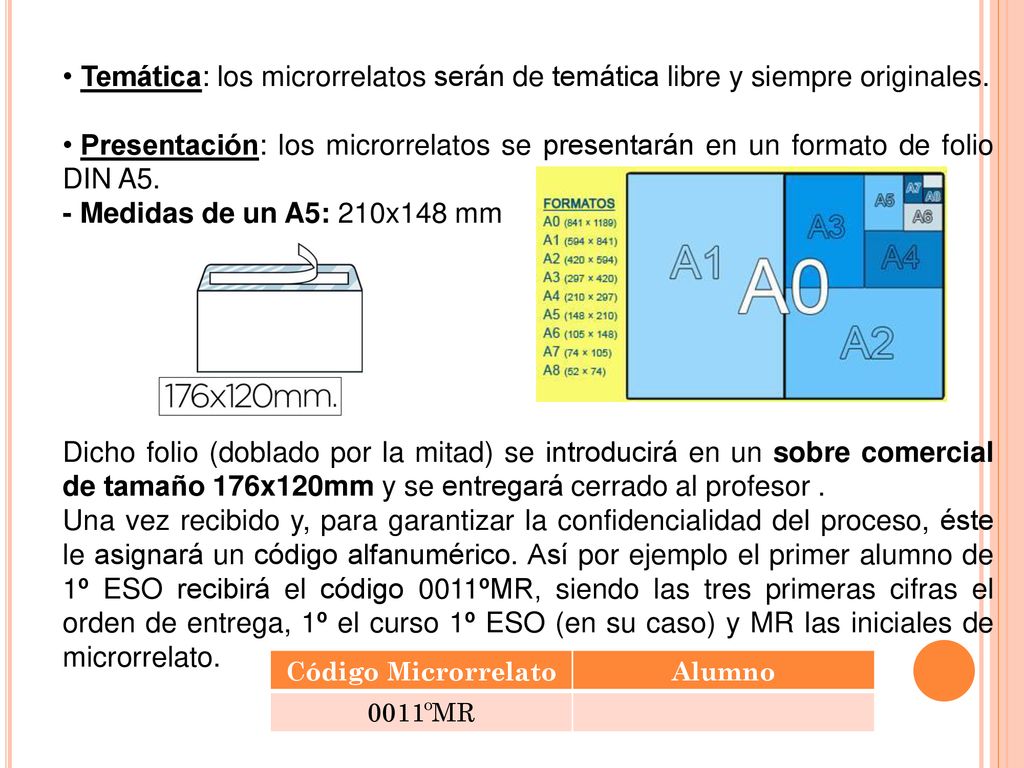 Temática: los microrrelatos serán de temática libre y siempre originales.