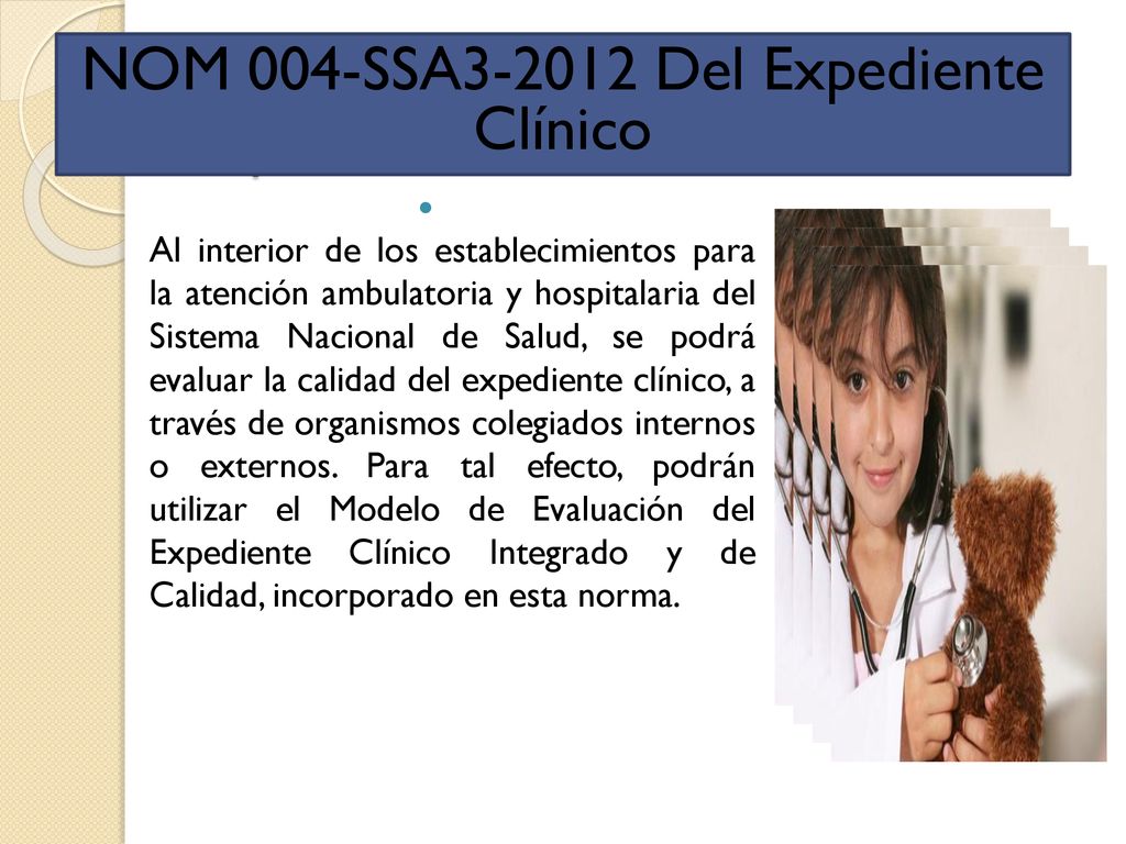 NOM 004-SSA Del Expediente Clínico