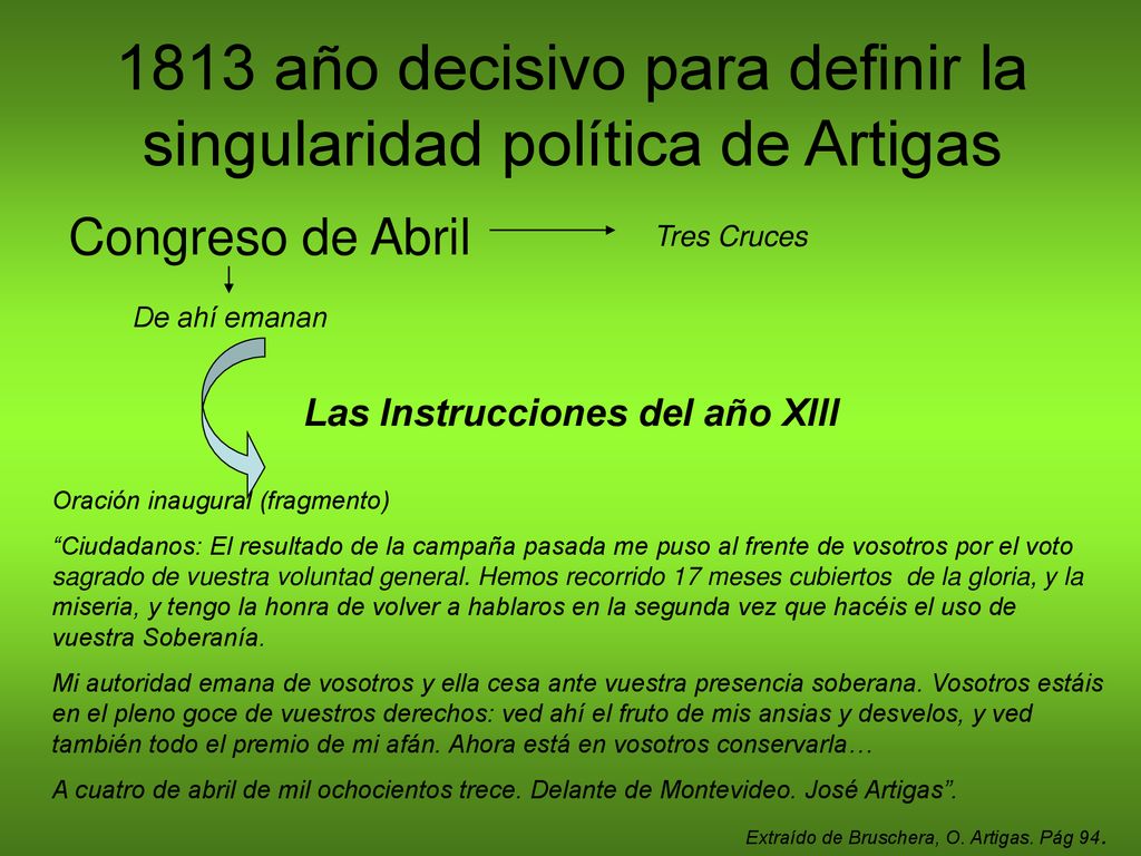 1813 año decisivo para definir la singularidad política de Artigas