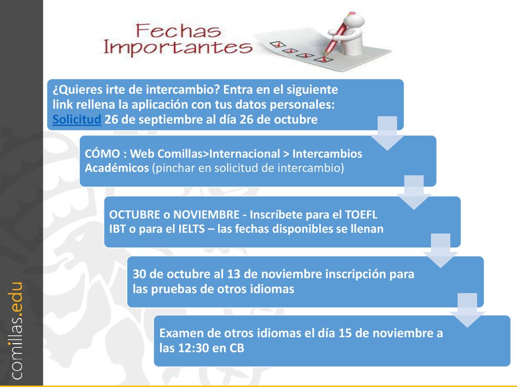 Examen de otros idiomas el día 15 de noviembre a las 12:30 en CB
