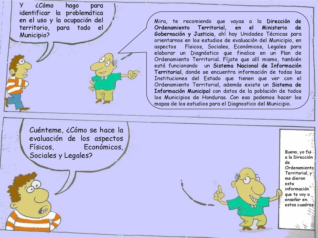 Y ¿Cómo hago para identificar la problemática en el uso y la ocupación del territorio, para todo el Municipio