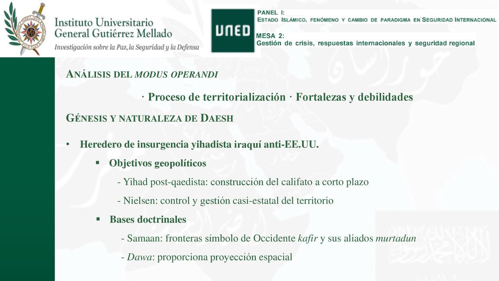 · Proceso de territorialización · Fortalezas y debilidades
