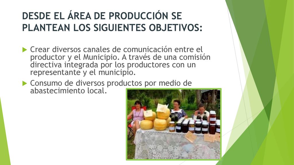 DESDE EL ÁREA DE PRODUCCIÓN SE PLANTEAN LOS SIGUIENTES OBJETIVOS: