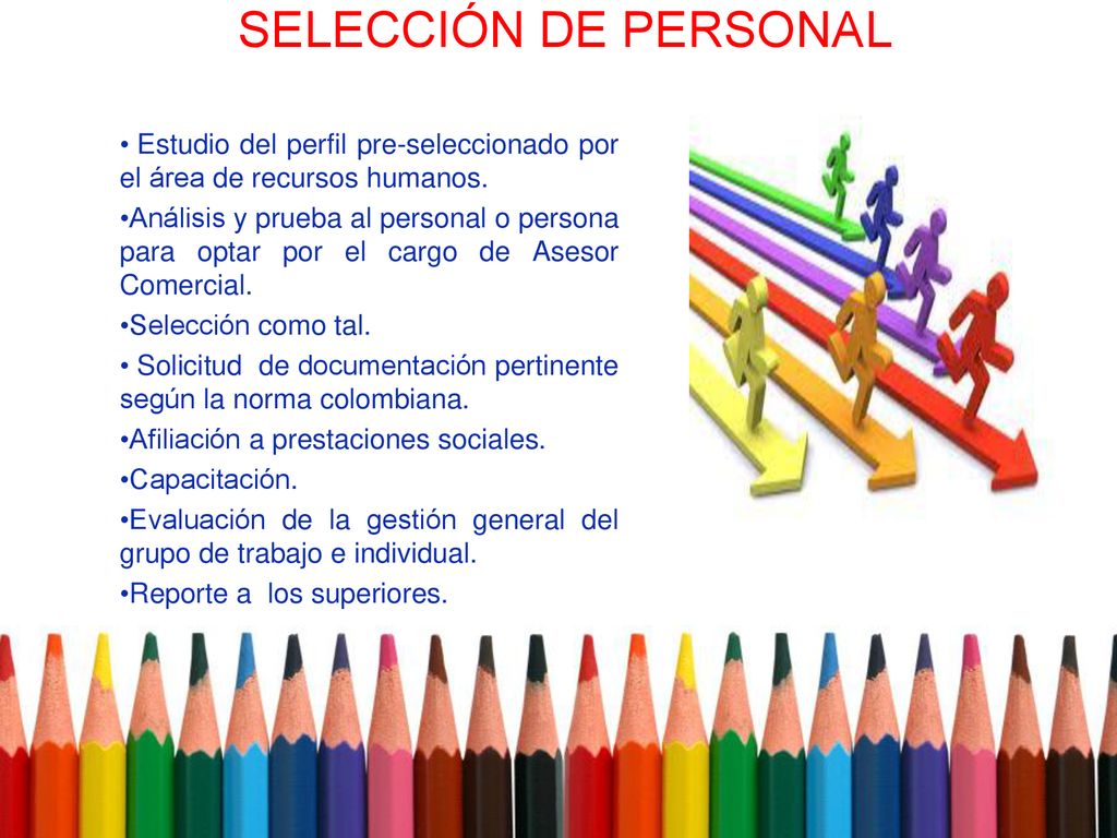 SELECCIÓN DE PERSONAL Estudio del perfil pre-seleccionado por el área de recursos humanos.