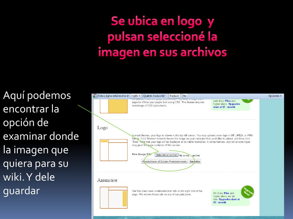 Se ubica en logo y pulsan seleccioné la imagen en sus archivos