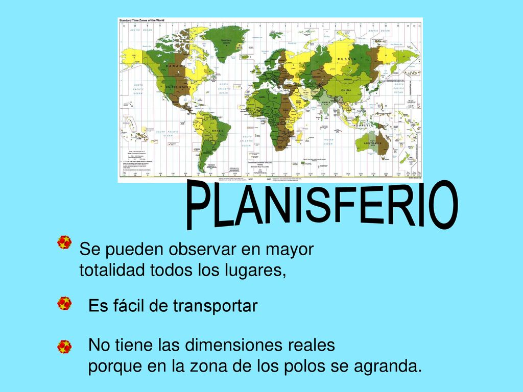 PLANISFERIO Se pueden observar en mayor totalidad todos los lugares,