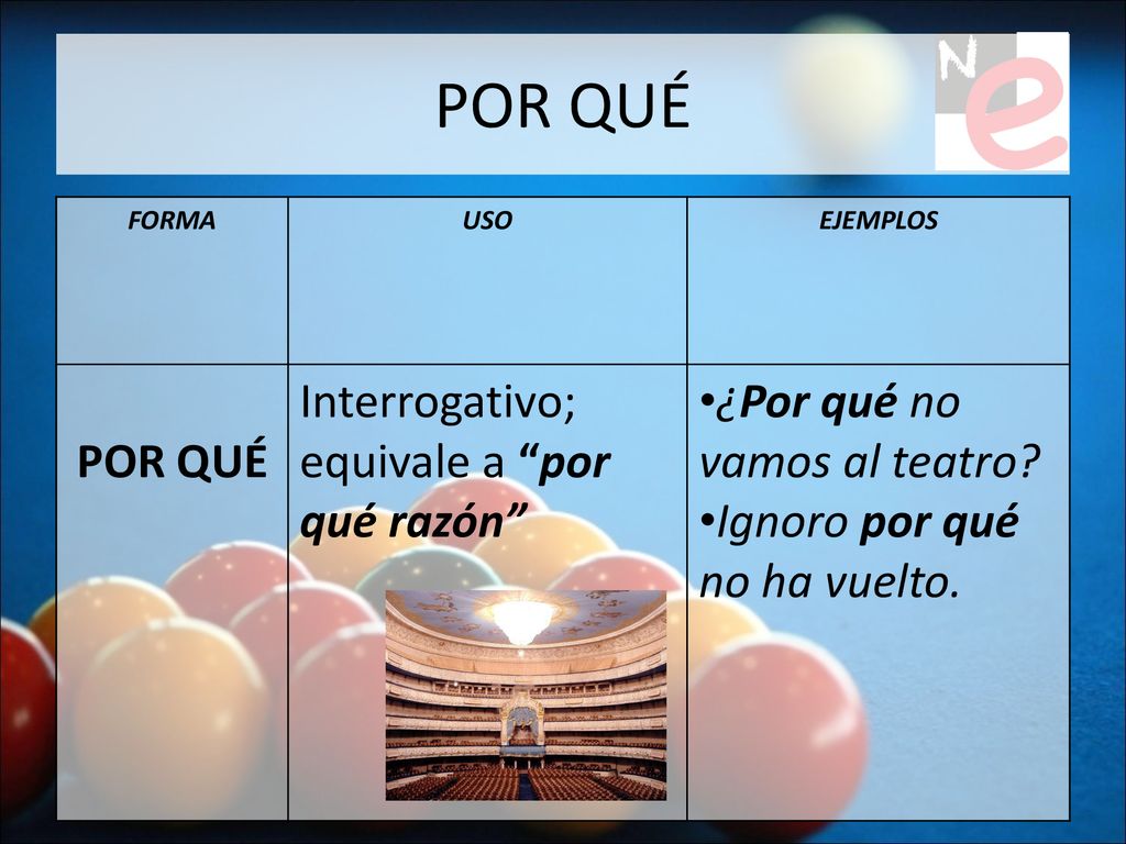 POR QUÉ POR QUÉ Interrogativo; equivale a por qué razón