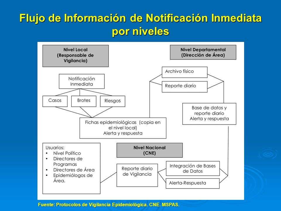 Flujo de Información de Notificación Inmediata por niveles