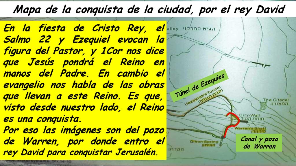 Mapa de la conquista de la ciudad, por el rey David