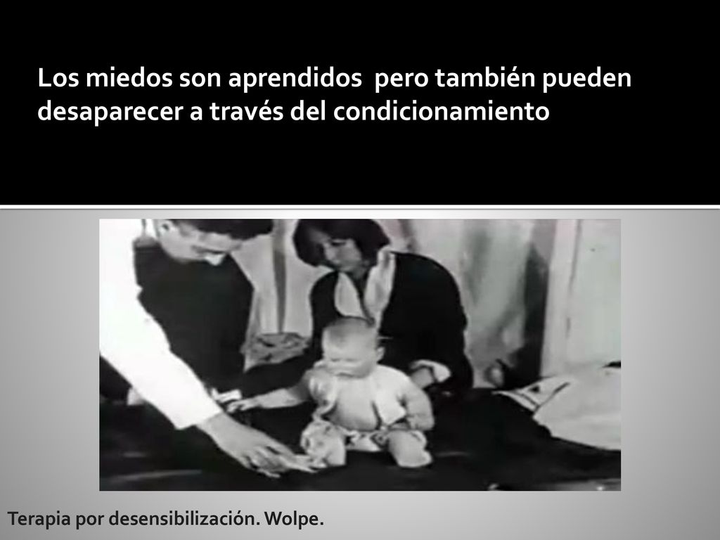 Los miedos son aprendidos pero también pueden desaparecer a través del condicionamiento
