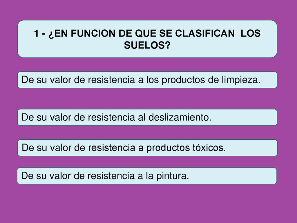1 - ¿EN FUNCION DE QUE SE CLASIFICAN LOS SUELOS