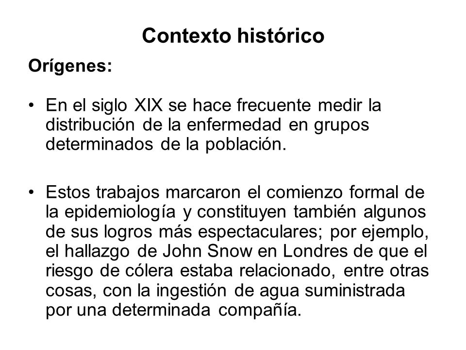 Contexto histórico Orígenes: