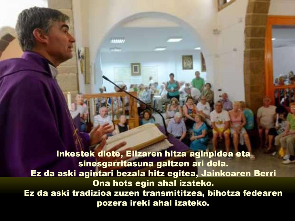 Inkestek diote, Elizaren hitza aginpidea eta sinesgarritasuna galtzen ari dela.