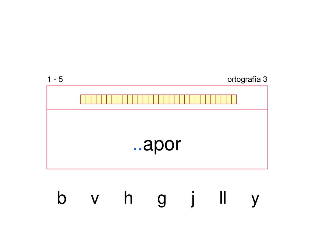 1 - 5 ortografía 3 ..apor b v h g j ll y