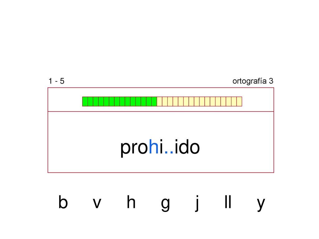 1 - 5 ortografía 3 prohi..ido b v h g j ll y