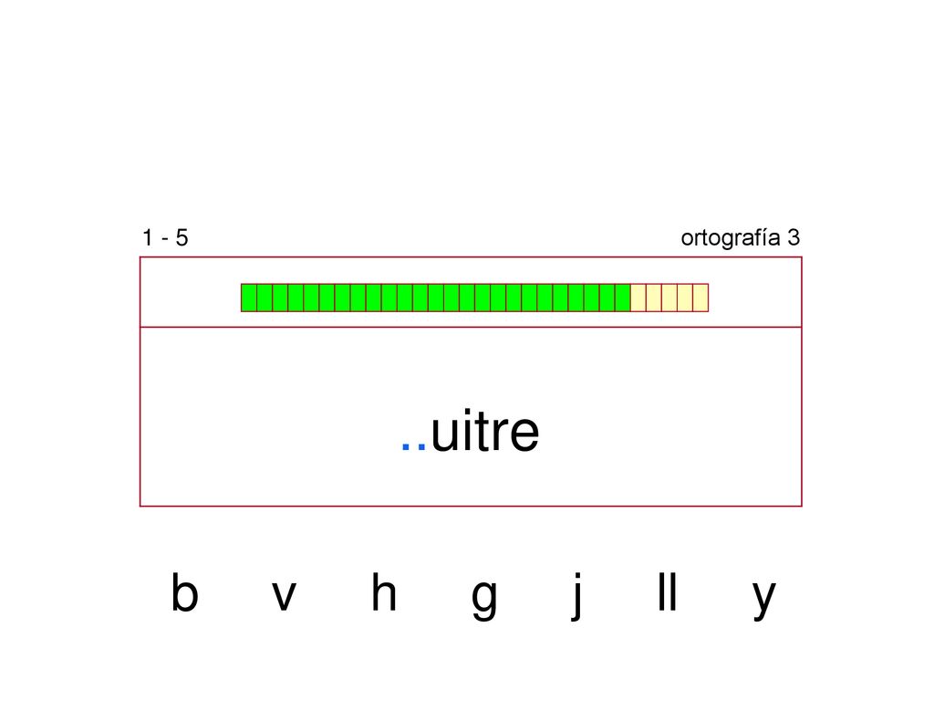 1 - 5 ortografía 3 ..uitre b v h g j ll y