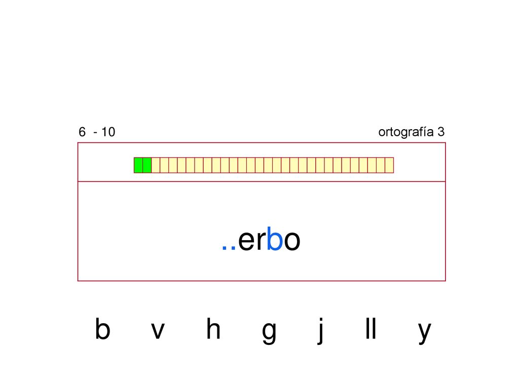 ortografía 3 ..erbo b v h g j ll y