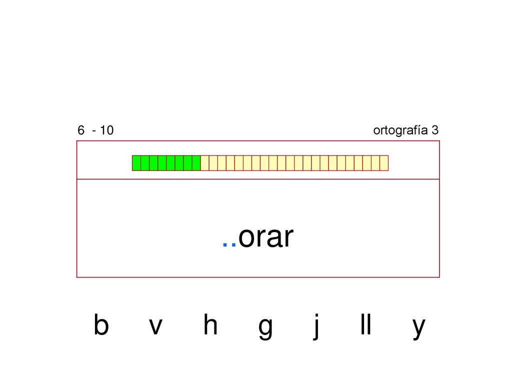 ortografía 3 ..orar b v h g j ll y