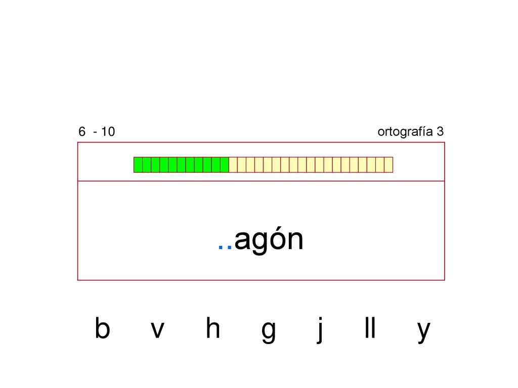 ortografía 3 ..agón b v h g j ll y