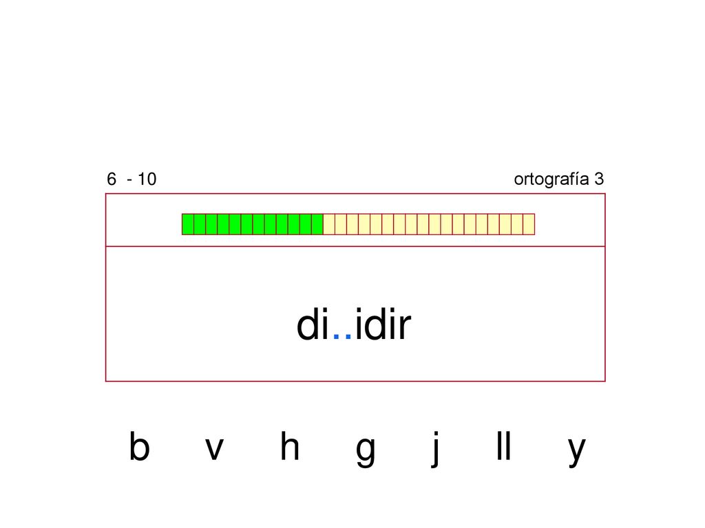 ortografía 3 di..idir b v h g j ll y