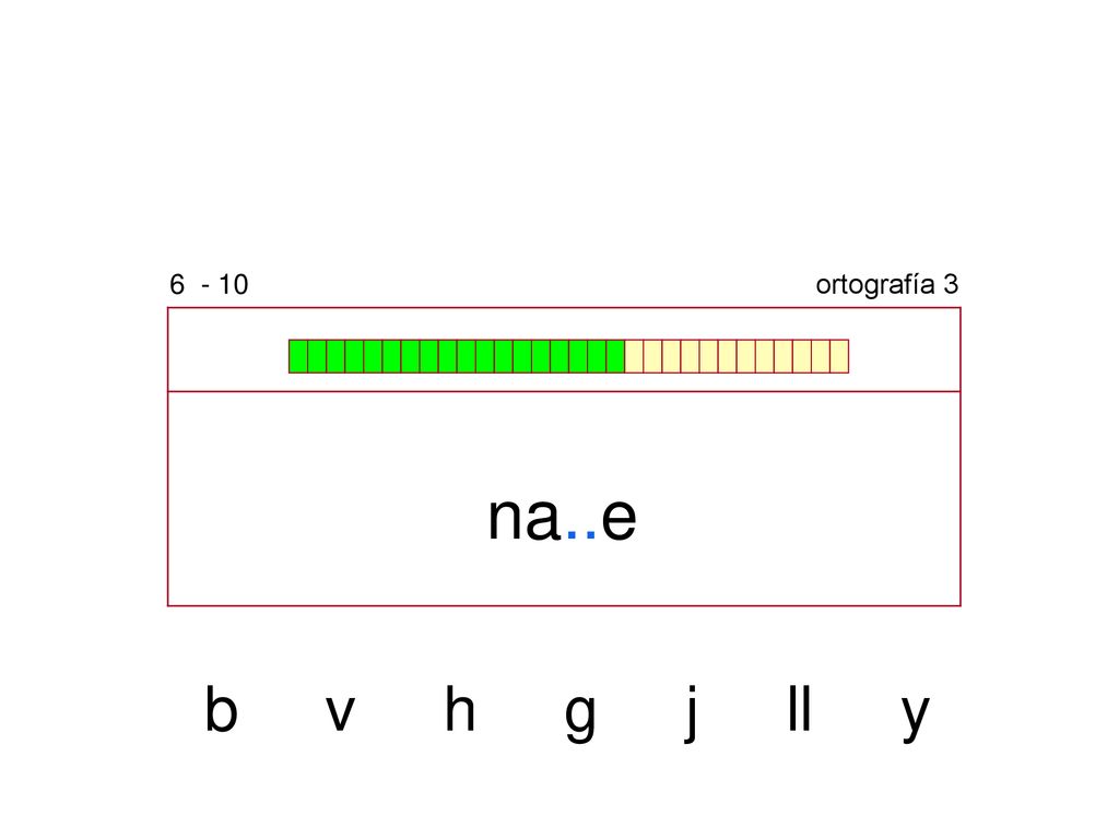 ortografía 3 na..e b v h g j ll y