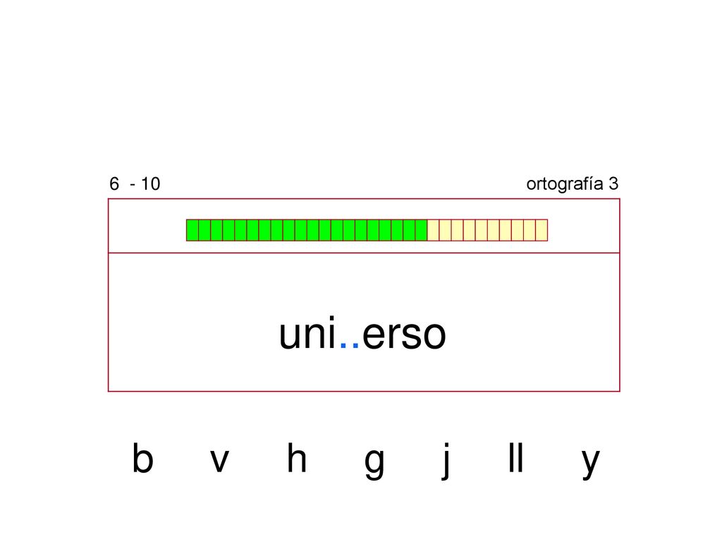 ortografía 3 uni..erso b v h g j ll y