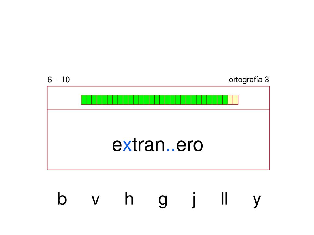 ortografía 3 extran..ero b v h g j ll y