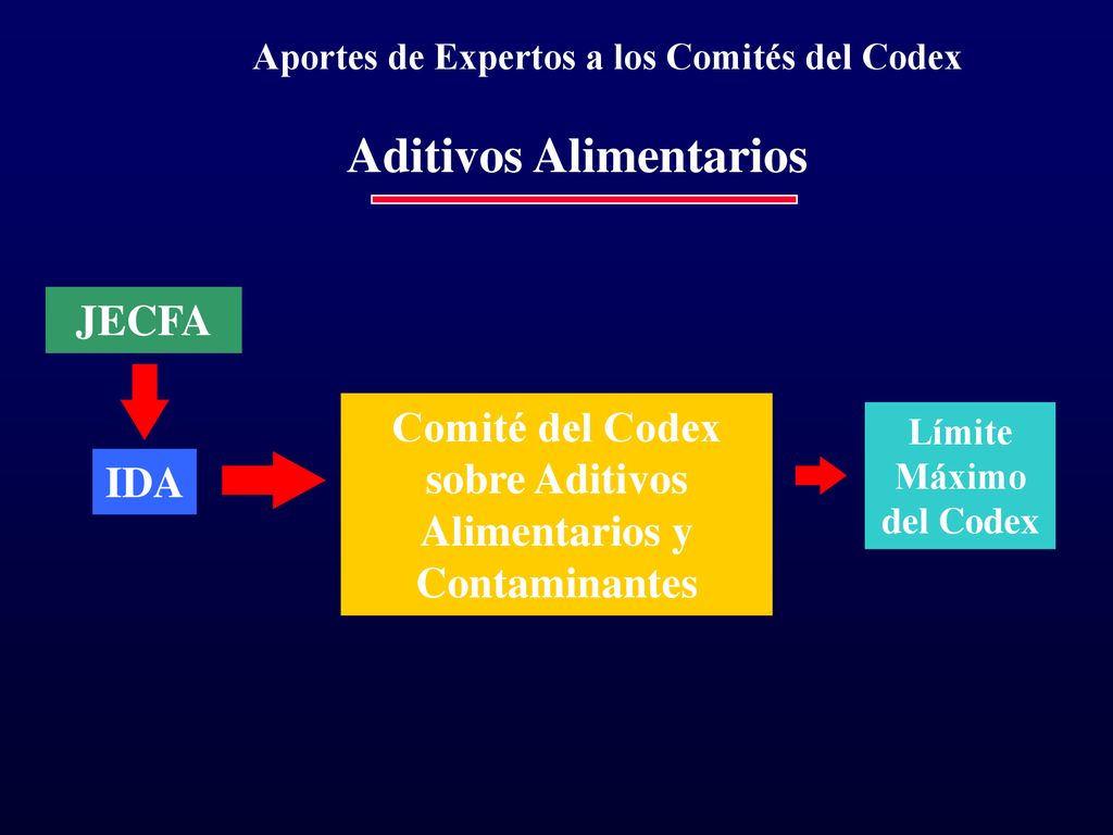 Aportes de Expertos a los Comités del Codex Aditivos Alimentarios