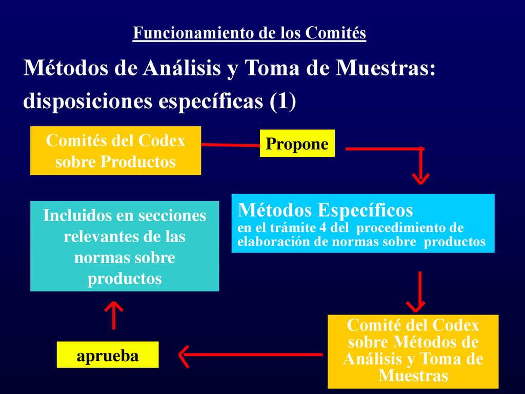 Métodos de Análisis y Toma de Muestras: disposiciones específicas (1)